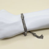 Sterling Silver Victorian Albertina Watch Fob Chain and Bracelet