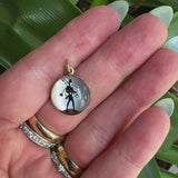 14K Gold Edwardian Essex Crystal Pendant of Chimney Sweep