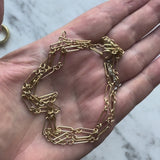Victorian 14K Gold 28.5” Paperclip Link Variation Chain