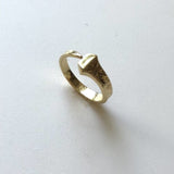 14K Gold Edwardian-Inspired Lucky Nail Ring