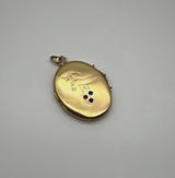 14K Gold Imperial Russian Locket with Rubies & Sapphires