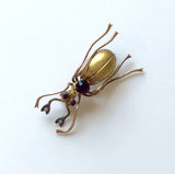 Victorian Gold Fill Beetle Brooch