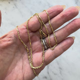 Vintage 14K Gold Bar Link and Rope Chain