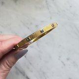 Victorian 14K Gold Greek Key Design Bracelet with Sapphires