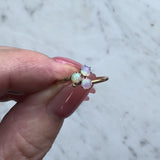 Victorian 14K Gold Opal 3-Leaf Clover Ring