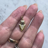 Signature 18k Gold Diamond Arrow Pendant