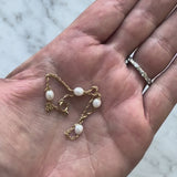 Vintage 14K Gold and Cultured Pearl Bracelet