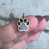 14K Gold Dog Paw Charm