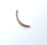 Victorian 18K Gold Pearl Crescent Moon Pendant