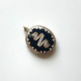 Victorian 9K Gold “In Memory Of” Enameled Mourning Locket