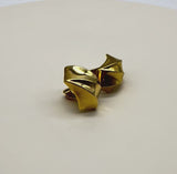 Vintage Bassani 18K Gold Sculptural Earrings