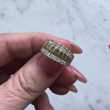 Vintage 14k Gold Diamond Encrusted Band