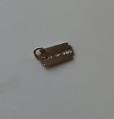 Tiny 14K Gold Razor Blade Charm