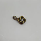 14K Gold Victorian Love Knot Pendant with Diamond