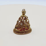 Victorian 14K Gold Elaborate Snake Fob with Carnelian