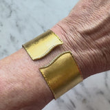 Marika Desert Gold 14K Gold Cuff Bracelet with Diamond Wave