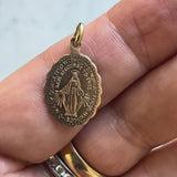 Retro 10K Gold Mary Conceived Without Sin Charm