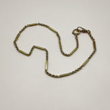 Art Deco 14K Gold Alternating Link Watch Chain