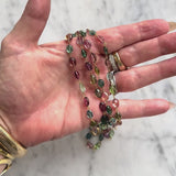 18K Gold Syna Multi-Colored Tourmaline Bead Necklace