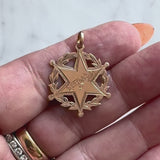 Edwardian 10K Rose Gold Housekeeping Medallion