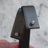 14K Gold Old European Diamond Stud Earrings