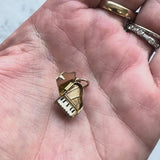 Vintage 14K Gold Tiny Grand Piano Charm or Pendant