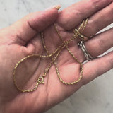Vintage Italian 18K Gold Bright Cut Work Woven Snake Chain