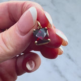 Signature 14K Gold Mounted Fancy Cut Tanzanian Garnet Pendant