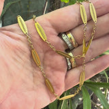 18K Gold Victorian Alternating Link 18” Chain