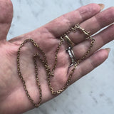 Victorian 14K Gold Austro-Hungarian 17” Biker Link Chain