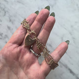 Victorian 9K Gold Gate Bracelet with Padlock Heart Clasp