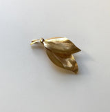 Tiffany & Co. Retro 14K Gold Dual Leaf Brooch