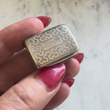Sterling Silver Georgian Rectangular Vinaigrette with Meander Pattern