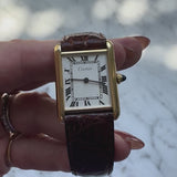 18K Gold Cartier Tank Louis 78086 Watch Circa 1980’s