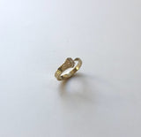 14K Gold Diamond Edwardian-Inspired Lucky Nail Ring