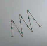 18K Gold Turquoise Station Necklace