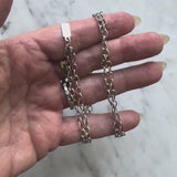 Vintage Sterling Silver 24” Open Link Chain by Brother Wolf