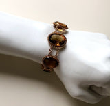 Victorian 14K Gold and Citrine Gemstone Bracelet