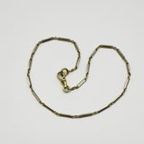 Art Deco 10K Gold Bi-Colored Watch Chain with 14K Gold Dog Clip and Spring Ring