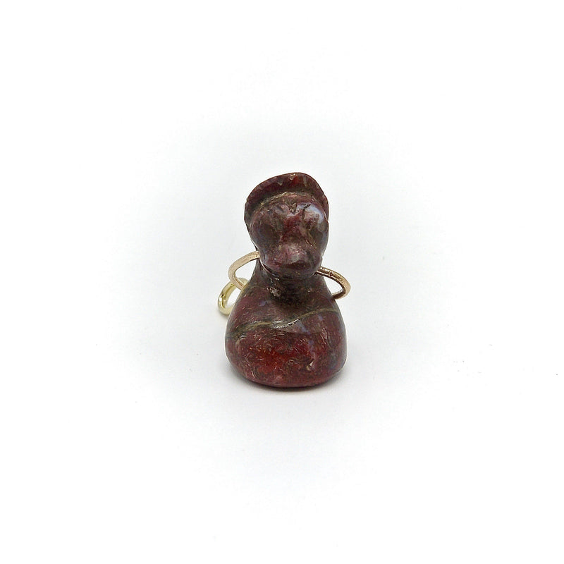 Pre-Columbian Jasper Dog Bead & Seal with 14K Bail Necklaces, Pendants Kirsten's Corner Jewelry 