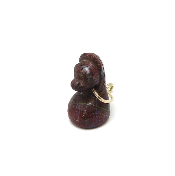 Pre-Columbian Jasper Dog Bead & Seal with 14K Bail Necklaces, Pendants Kirsten's Corner Jewelry 