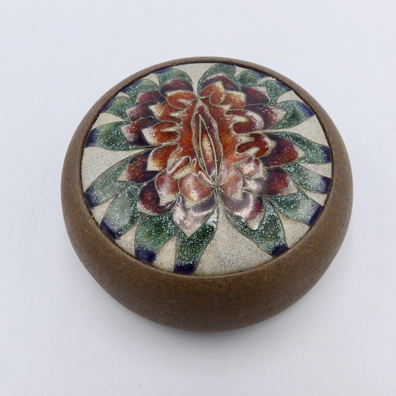 Judy Chicago Sappho Flower Ceramic Vessel from 1979 Jewelry Box Kirsten's Corner Jewelry 