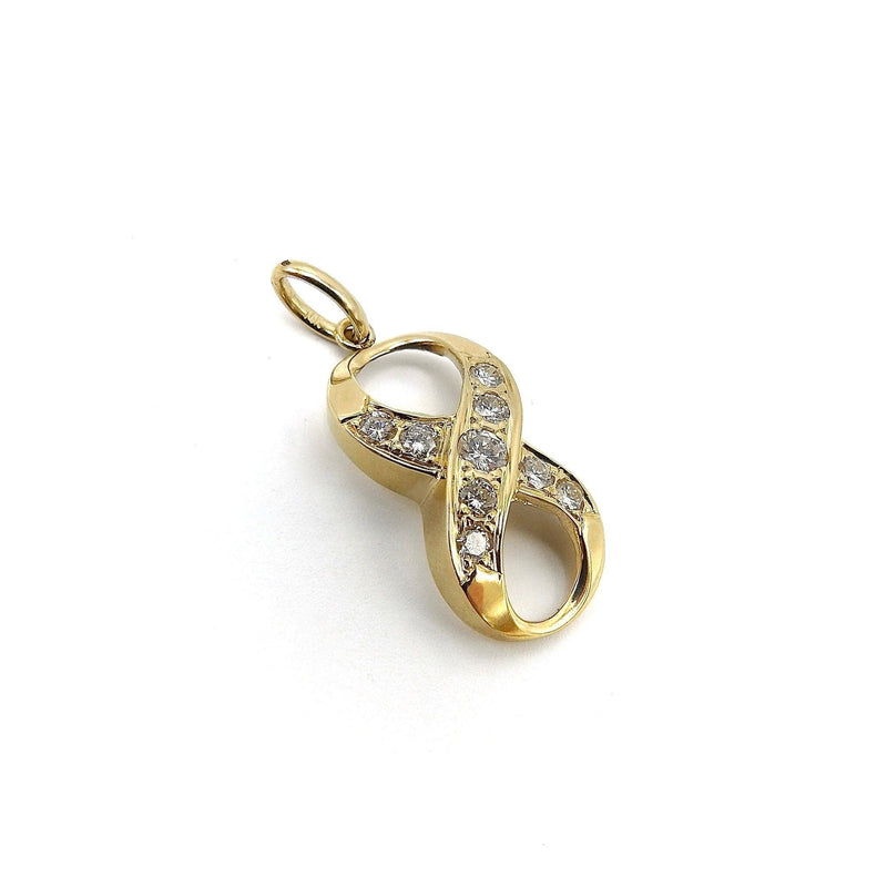 14K Gold Diamond Infinity or Lucky 8 Pendant Necklaces, Pendants Kirsten's Corner 