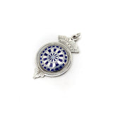 Sterling Silver Edwardian Dartboard Medal With Enamel Pendant Pendant Kirsten's Corner Jewelry 