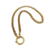 Victorian Belcher Link Pinchbeck Chain with GF Dog Clip & Spring Ring Kirsten's Corner 