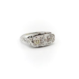 Art Deco 18K White Gold Diamond Ring Ring Kirsten's Corner Jewelry 