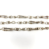 Victorian Sterling Silver Fancy Link Watch Chain Chain Kirsten's Corner Jewelry 