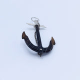 Sterling Silver, Banded Agate Victorian Anchor Brooch or Pendant Brooches, Pins Kirsten's Corner Jewelry 