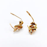 Victorian Era 14K Gold & Pearls Snake Lover's Knot Earrings Earrings Kirsten's Corner Jewelry 