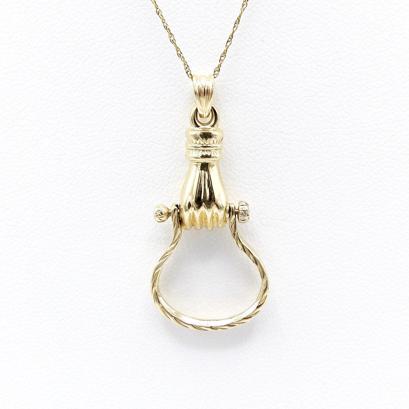 14K Gold Victorian Inspired Charm Holder I Kirsten s Corner
